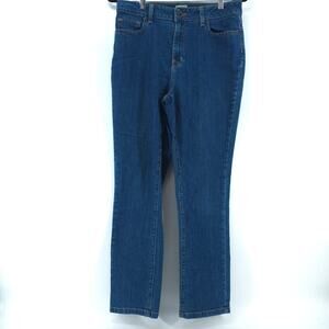 Vintage LL Bean High Rise Chore Classic Dark Wash Straight Leg Denim Jean 10R